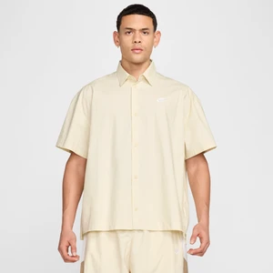 Męska koszula z krótkim rękawem zapinana na guziki Nike Club - Brązowy