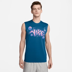 Męska koszulka bez rękawów do koszykówki Dri-FIT Nike - Niebieski
