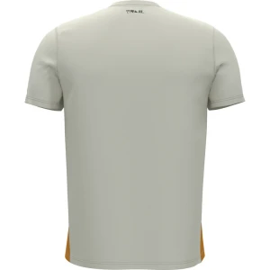 Męska koszulka do biegania Under Armour UA Trail Run Zip SS - beżowa