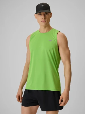 Męska koszulka do biegania z nadrukiem 4F 4FRSS26TFSLM1110 - zielona
