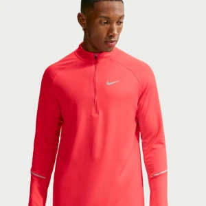 Męska koszulka do biegania z zamkiem 1 / 2 Dri-FIT Nike Miler - Czerwony