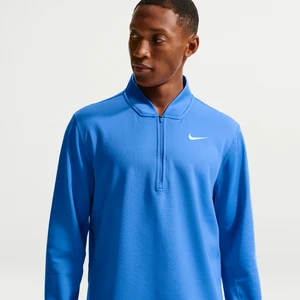 Męska koszulka do golfa z zamkiem 1/2 Nike Velocity Therma-FIT - Niebieski