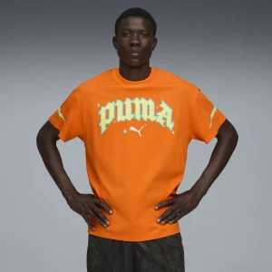 Zdjęcie produktu Męska koszulka do koszykówki II PUMA × RICK AND MORTY, Odzież, Pomarańczowy,