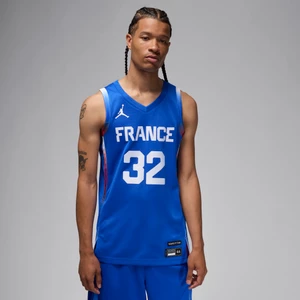 Męska koszulka do koszykówki Jordan Victor Wembanyama France Limited Road – replika - Niebieski