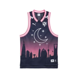 Męska koszulka do koszykówki PUMA HOOPS x AL HILAL SFC, Akcesoria, Niebieski,