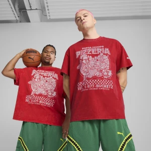 Zdjęcie produktu Męska koszulka do koszykówki PUMA × TMNT, Odzież, Czerwony