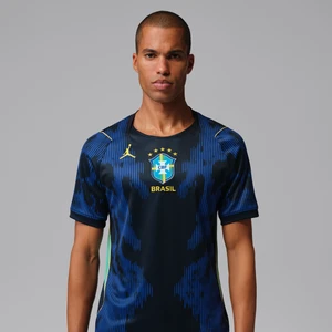 Męska koszulka do piłki nożnej Jordan Dri-FIT Brazil Stadium 2026 (wersja wyjazdowa) – replika - Niebieski