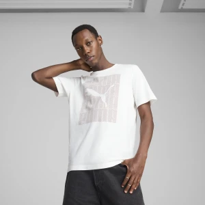 Męska koszulka Graphics PUMA Wording, Odzież, Biały,