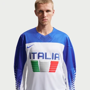Męska koszulka hokejowa Nike „Team Italy” - Biel