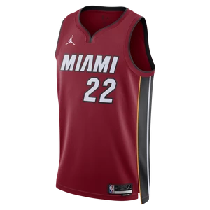 Męska koszulka Jordan Dri-FIT NBA Swingman Miami Heat Statement Edition - Czerwony