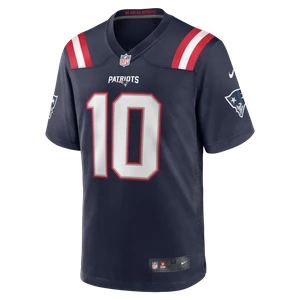 Męska koszulka meczowa do futbolu amerykańskiego NFL New England Patriots (Mac Jones) - Niebieski Nike