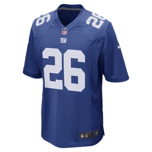Męska koszulka meczowa do futbolu amerykańskiego NFL New York Giants (Saquon Barkley) - Niebieski Nike
