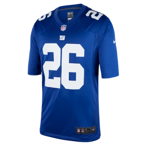 Męska koszulka meczowa do futbolu amerykańskiego NFL New York Giants (Saquon Barkley) - Niebieski Nike