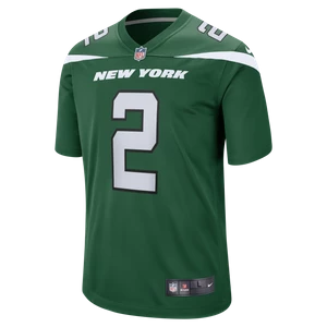 Męska koszulka meczowa do futbolu amerykańskiego NFL New York Jets (Zach Wilson) - Zieleń Nike