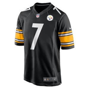 Męska koszulka meczowa do futbolu amerykańskiego NFL Pittsburgh Steelers (Ben Roethlisberger) - Czerń Nike