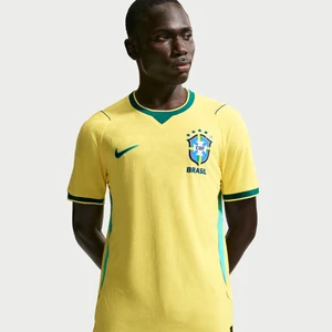 Męska koszulka piłkarska Nike Aero-FIT reprezentacja Brazylii Match 2026 (wersja domowa) - Żółty