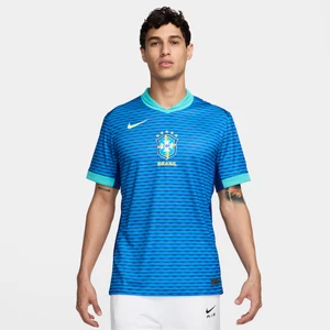 Męska koszulka piłkarska Nike Dri-FIT Brazylia Stadium 2024 (wersja wyjazdowa) – replika - Niebieski