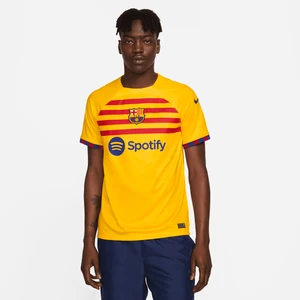 Męska koszulka piłkarska Nike Dri-FIT FC Barcelona Stadium 2023/24 (wersja czwarta) - Żółty