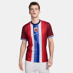 Męska koszulka piłkarska Nike Dri-FIT Norwegia (drużyna męska) Stadium 2024/25 (wersja domowa) – replika - Czerwony