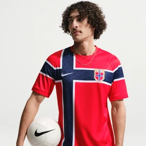 Męska koszulka piłkarska Nike Dri-FIT reprezentacja Norwegii Stadium 2026 (wersja domowa) - Czerwony