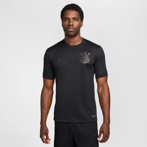 Męska koszulka piłkarska Nike Dri-FIT S.C. Corinthians Stadium 2024/25 (wersja wyjazdowa) – replika - Czerń