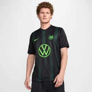 Męska koszulka piłkarska Nike Dri-FIT VfL Wolfsburg Stadium 2024/25 (wersja wyjazdowa) (replika) - Czerń