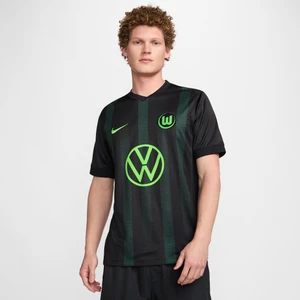 Zdjęcie produktu Męska koszulka piłkarska Nike Dri-FIT VfL Wolfsburg Stadium 2024/25 (wersja wyjazdowa) (replika) - Czerń
