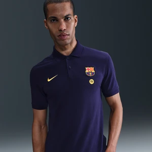 Męska koszulka piłkarska polo Nike Dri-FIT FC Barcelona The Nike Polo - Fiolet