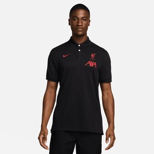 Męska koszulka piłkarska polo Nike Dri-FIT Liverpool F.C. The Nike Polo - Czerń