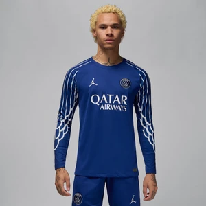 Męska koszulka piłkarska z długim rękawem Jordan Dri-FIT Paris Saint-Germain Stadium 2024/25 (wersja czwarta) – replika - Niebieski