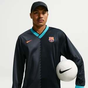 Męska koszulka piłkarska z długim rękawem Nike Dri-FIT FC Barcelona Energy (wersja wyjazdowa) - Czerń