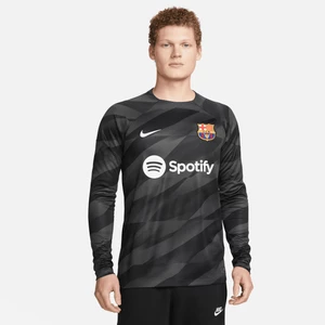 Męska koszulka piłkarska z długim rękawem Nike Dri-FIT FC Barcelona Stadium Goalkeeper 2023/24 - Szary