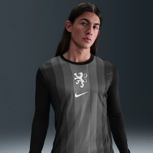 Męska koszulka piłkarska z długim rękawem Nike Dri-FIT Holandia Stadium Goalkeeper 2025/26 – replika - Czerń