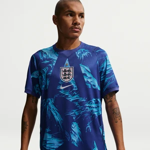 Męska koszulka piłkarska z krótkim rękawem Nike Dri-FIT Anglia Stadium 2026 Goalkeeper – replika - Niebieski