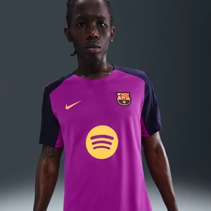 Męska koszulka piłkarska z krótkim rękawem Nike Dri-FIT FC Barcelona Strike - Fiolet