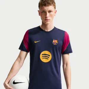 Męska koszulka piłkarska z krótkim rękawem Nike Dri-FIT FC Barcelona Strike - Niebieski
