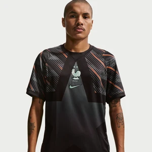 Męska koszulka piłkarska z krótkim rękawem Nike Dri-FIT FFF 2026 Stadium Goalkeeper – replika - Czerń