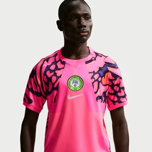 Męska koszulka piłkarska z krótkim rękawem Nike Dri-FIT Nigeria Stadium 2026 Goalkeeper – replika - Różowy