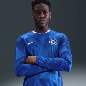 Męska koszulka piłkarskia z długim rękawem Nike Dri-FIT Chelsea F.C. Stadium 2025/26 (wersja domowa) – replika - Niebieski