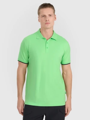 Męska koszulka polo 4F 4FRSS25TPTSM633 - zielona