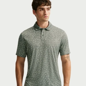 Męska koszulka polo do golfa Dri-FIT Grass Print Nike Par - Zieleń