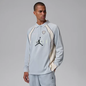 Męska koszulka polo do golfa z długim rękawem Jordan Flight - Niebieski