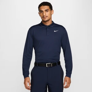 Męska koszulka polo do golfa z długim rękawem Nike Dri-FIT Victory - Niebieski