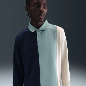 Męska koszulka polo do golfa z długim rękawem Nike Victory - Niebieski