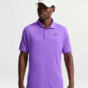Męska koszulka polo do golfa z logo na klatce piersiowej Dri-FIT Nike Par - Fiolet