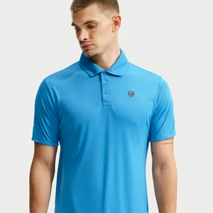Męska koszulka polo do golfa z logo na klatce piersiowej Dri-FIT Nike Par - Niebieski