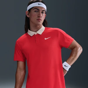 Męska koszulka polo do tenisa Dri-FIT ADV NikeCourt Slam - Czerwony