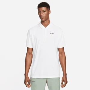 Męska koszulka polo do tenisa NikeCourt Dri-FIT - Biel