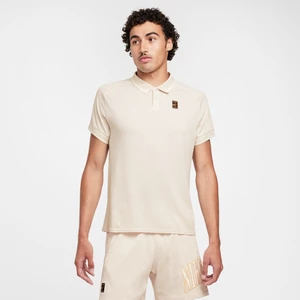 Męska koszulka polo do tenisa NikeCourt Heritage - Brązowy