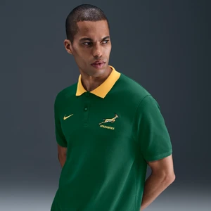 Męska koszulka polo z piki Nike Rugby Springboks - Zieleń